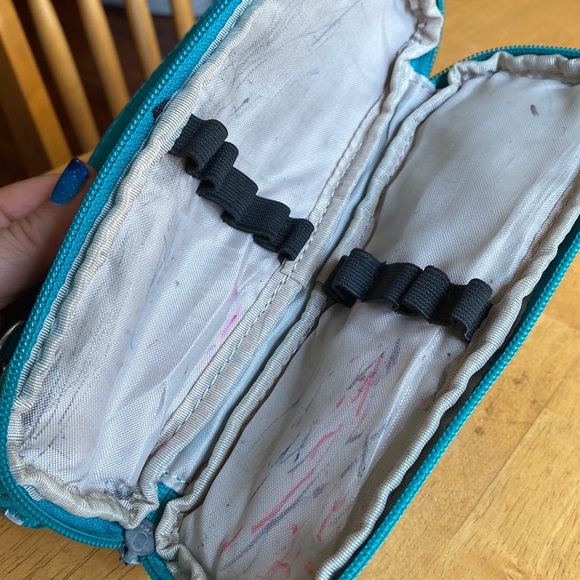 Kipling Gitroy Pencil Case Bright Aqua Combo - Picture 6 of 12